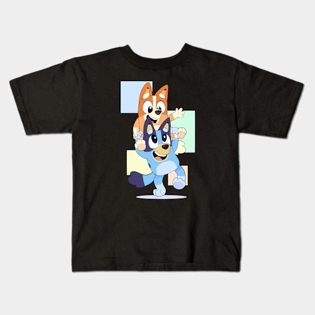 Funny Bluey Kids T-Shirt by Inspire Gift